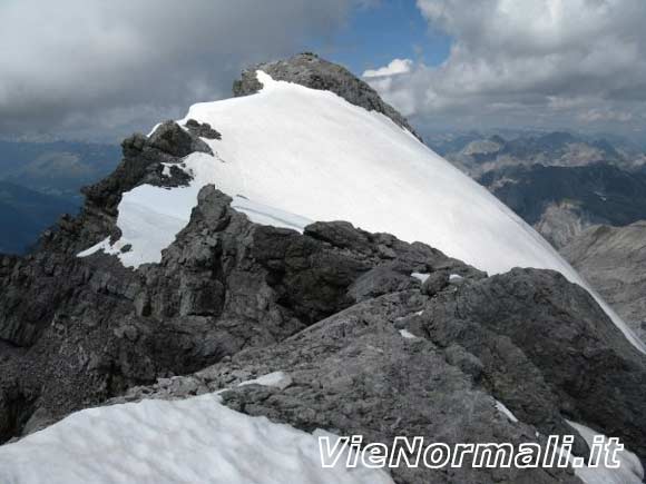 Monte Cristallo - Ultimo nevaio prima della cima rocciosa