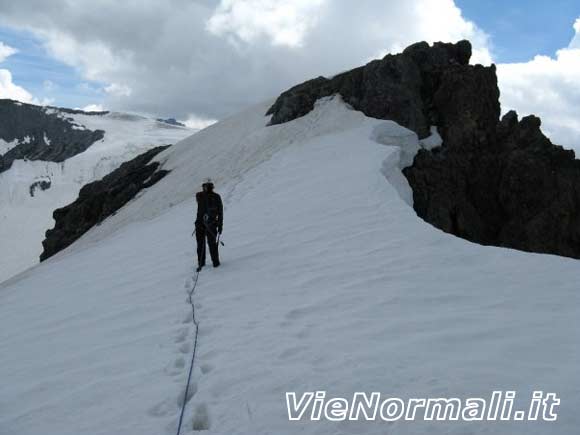 Monte Cristallo - Lungo una cornice di cresta