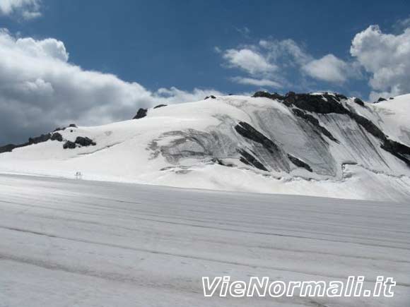 Monte Cristallo - La parte iniziale della cresta vista dalla Vedretta Piana