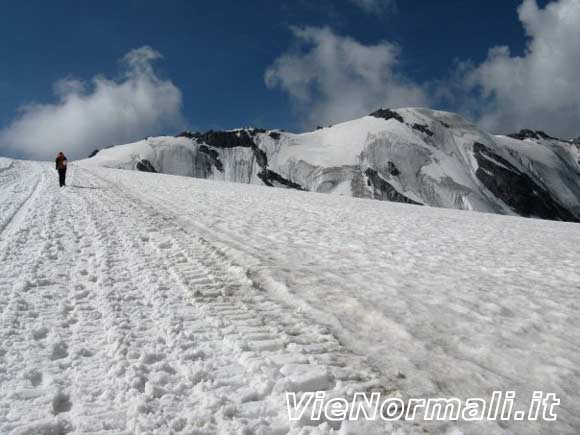 Monte Cristallo - Risalendo il ghiacciaio della Vedretta Piana