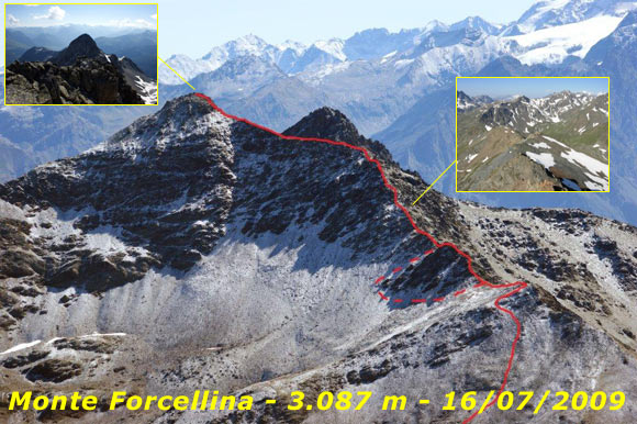 Monte Forcellina - Il Monte Forcellina da WSW