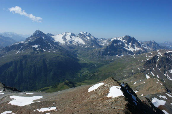 Monte Forcellina - Panorama verso S. Il Gruppo Dosd-Viola al completo