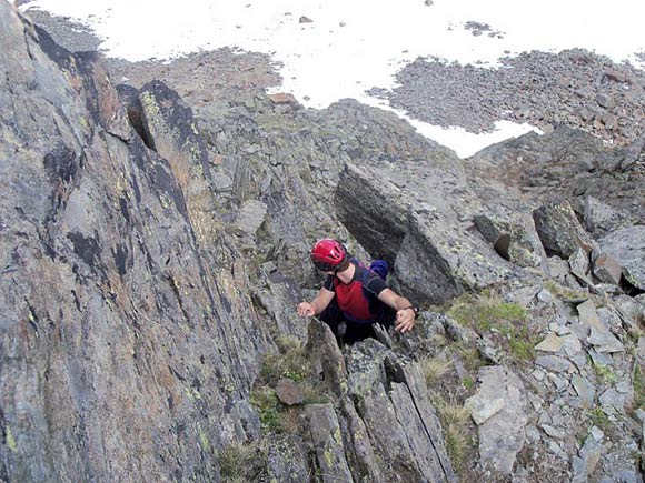 Monte Gavia - Passaggio in discesa