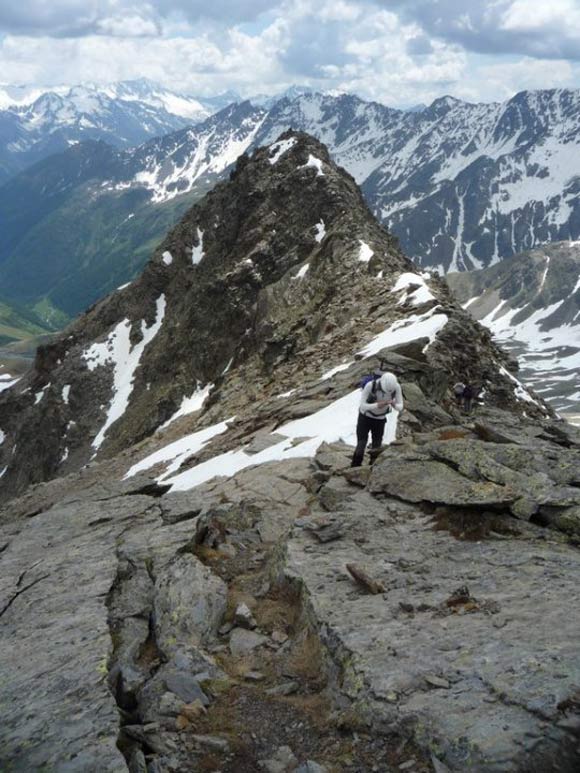 Monte Gavia - La cresta fra il corno e l'antecima