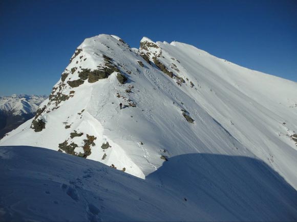 montelegnonecrestasud - Vista sulla cresta finale dalla quota 2299 m