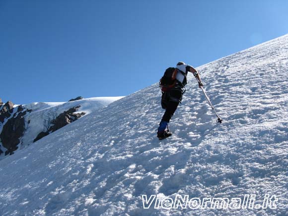 Monte San Matteo - Verso la fine del ripido pendio