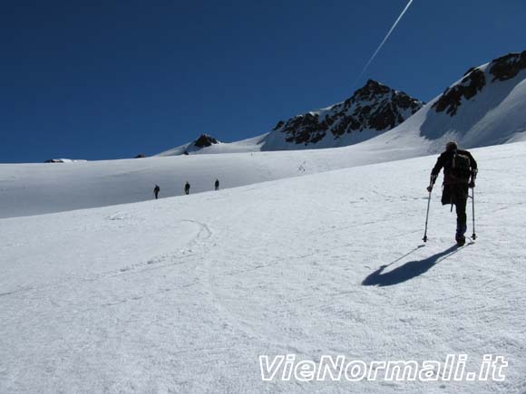 Monte San Matteo - Risalita del ghiacciaio