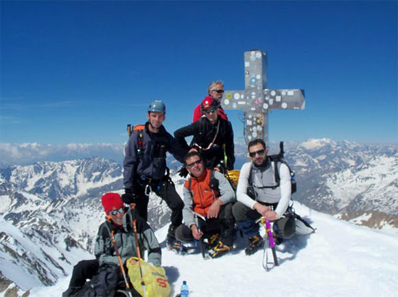 Monte San Matteo - Matteo, Piercarlo, Emanuele e Marco in vetta
