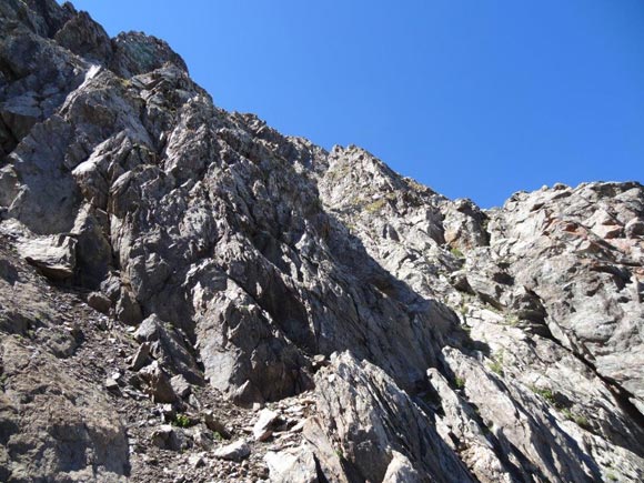 Monte Torena da nord - In salita, verso il canale