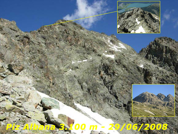 Piz Albana - Sulla cresta S del Piz Albana