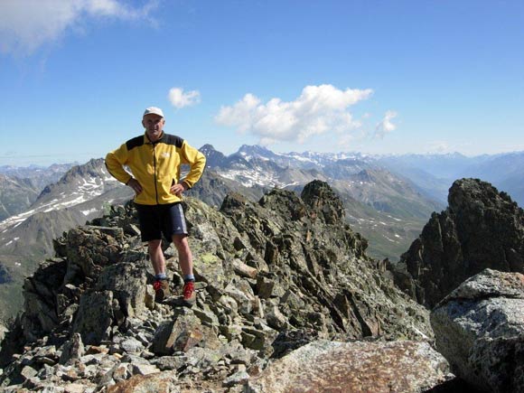 Piz Albana - Con l'autoscatto in vetta