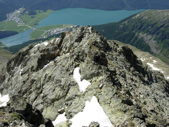 Piz Albana - In discesa sulla cresta S