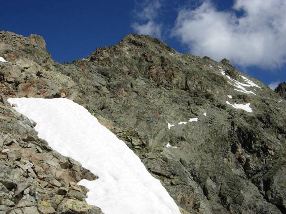 Piz Albana - La parete SE del Piz Albana