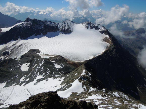 Piz Calderas - Panorama verso S. Il versante di salita