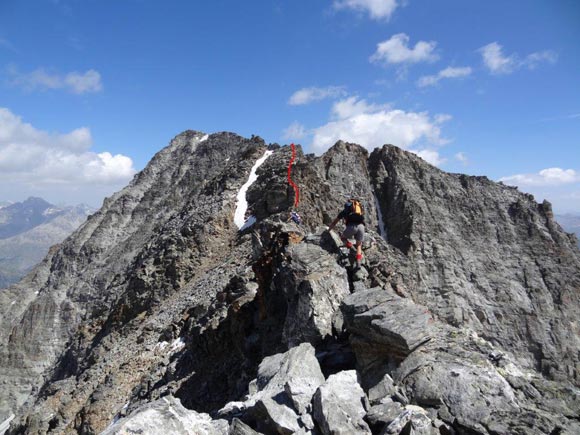 Piz Corvatsch Cresta Sud - Sulla cresta S