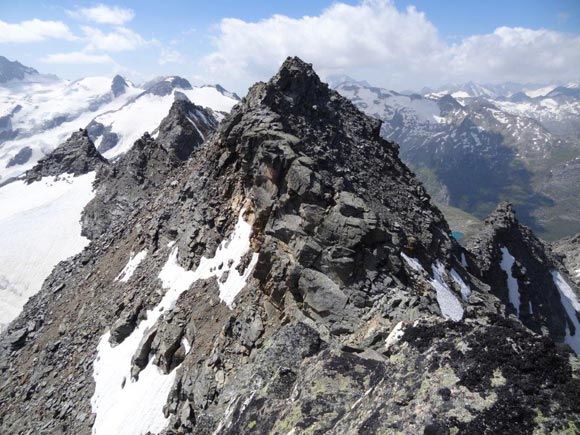 Piz Corvatsch Cresta Sud - Passaggi appena superati sulla cresta S