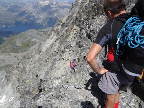 Piz Corvatsch - Aggiramenti a sinistra dei gendarmi