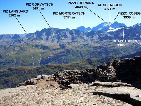 Piz da la Margna - Panorama verso E