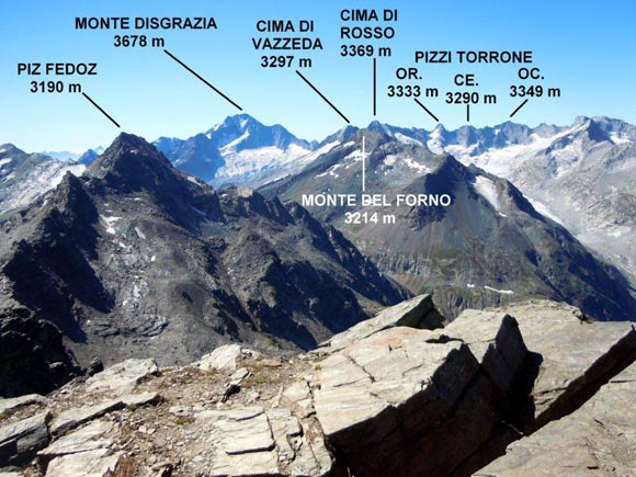 Piz da la Margna - Panorama verso S  