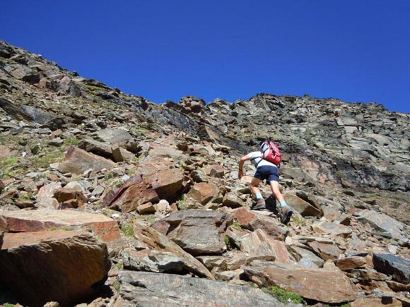 Piz da la Margna - In salita, verso la cresta SSE