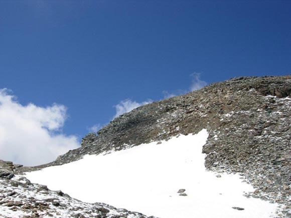 Piz Duan - L'avvallamento e la cresta S del cono di vetta