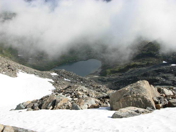 Piz Duan - Il Lgh da la Duana dal ghiacciaio