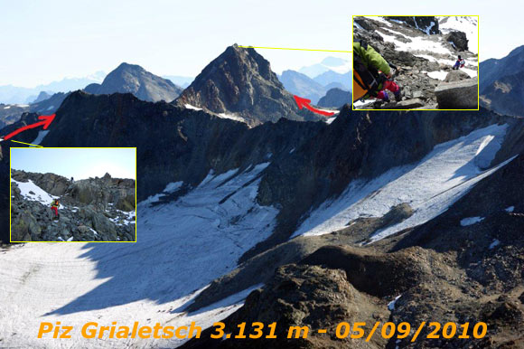 pizgrialetsch - Lo Scalettahorn e il Piz Grialetsch da W