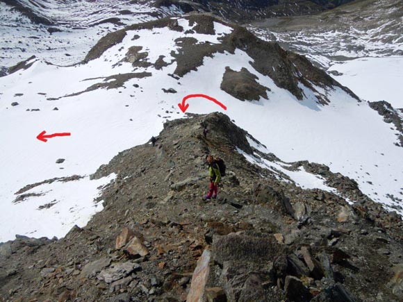 Piz Grialetsch - In discesa