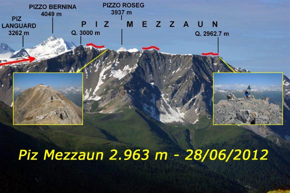 Piz Mezzaun - Il Piz Mezzaun da NNE