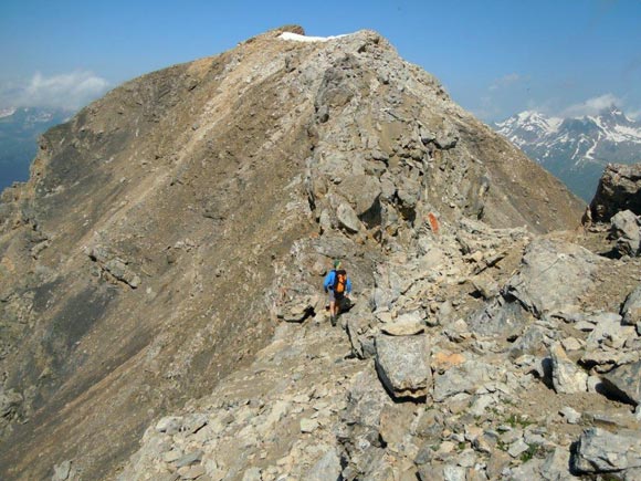 Piz Mezzaun - Lungo la cresta