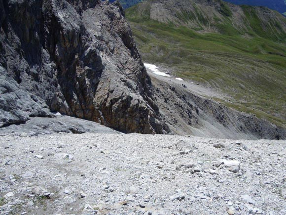 Piz Mitgel - In discesa sulla Senda diagonala