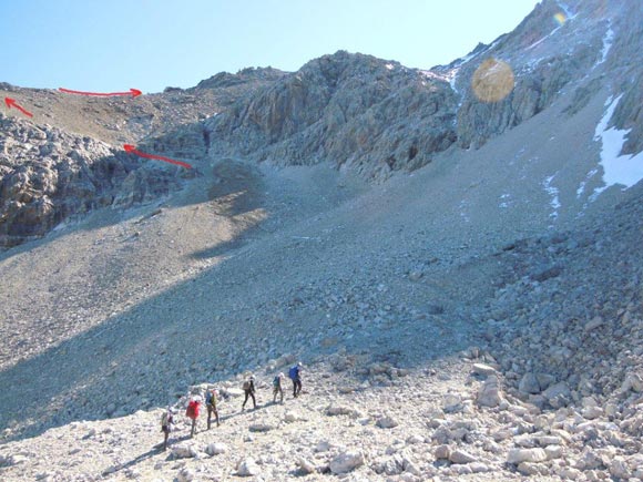 pizmitgel - Al termine della Senda diagonala (dove giunge anche la Senda verticala). A sinistra la cresta NW