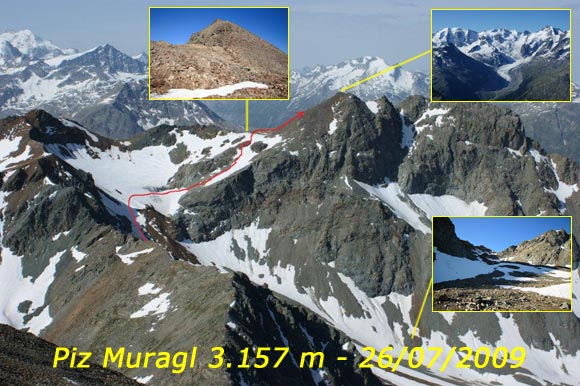 Piz Muragl - Il Piz Muragl da NE, dal Piz Vadret