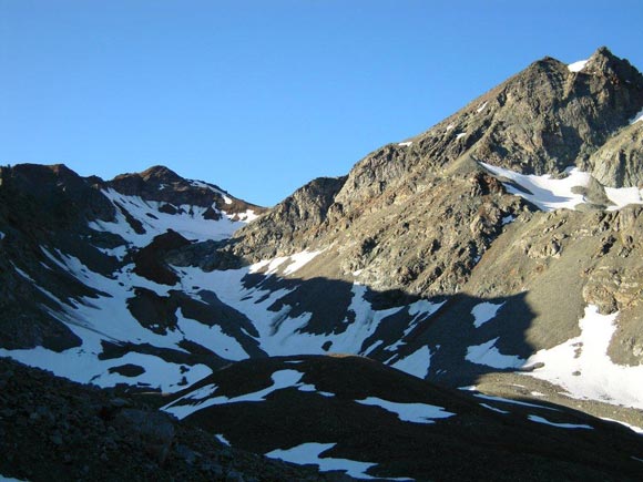 Piz Muragl - Sulle colate moreniche che precedono il vallone