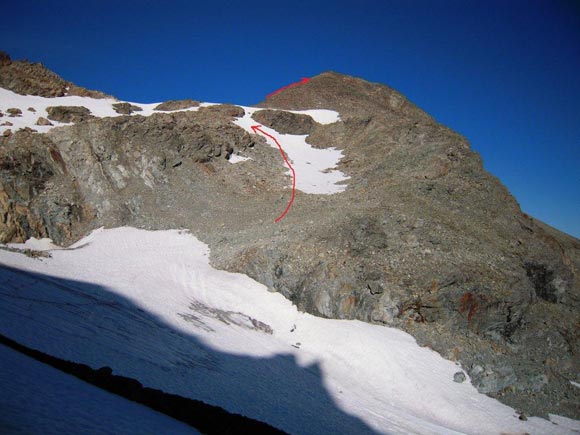 Piz Muragl - Sulla Vadret Muragl, in alto il Piz Muragl