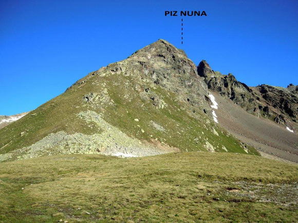 Piz Nuna - Il Piz Nuna dalla Fuorcla Stragliavita (q. 2687 m)