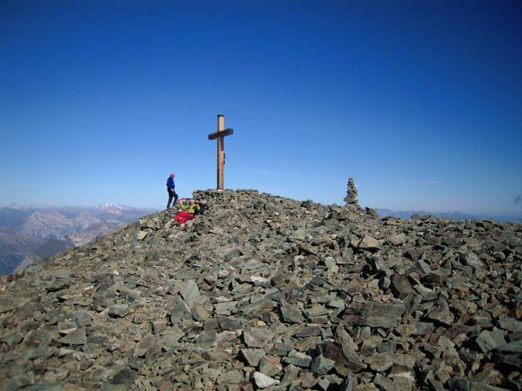 Piz Platta - Talihorn - La larghissima vetta del Piz Platta