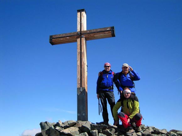 Piz Platta - Talihorn - Noi 3 nella foto di vetta