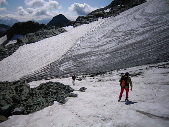 Piz Platta - Talihorn - Inizia la traversata della Vadret da Piz Platta