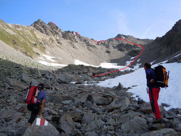 Piz Sesvenna - Nel canalone