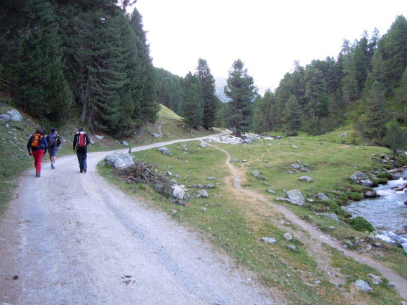 Piz Sesvenna - Sulla stradina che costeggia il torrente Clemgia