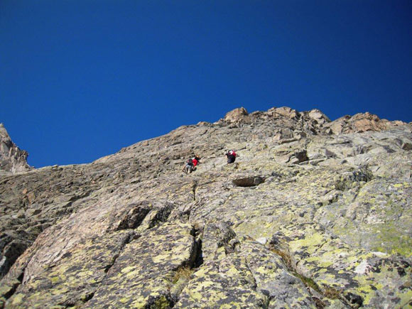 piztschierva - La parte pi impegnativa che conduce alla Fuorcla da Boval, passaggi di II e II+