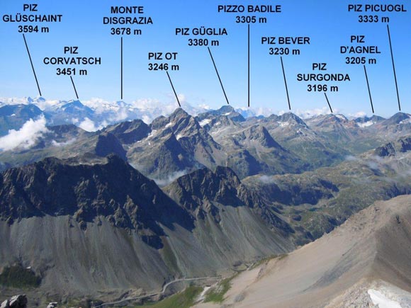 pizuertsch - Panorama di vetta, verso SW