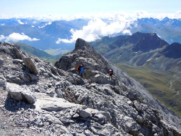 Piz Uertsch - In discesa