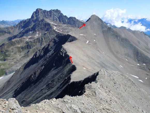 Piz Uertsch - In discesa