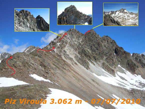 Piz Viroula - Il Piz Viroula da S