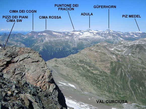 Pizzi dei Piani - Panorama verso NW
