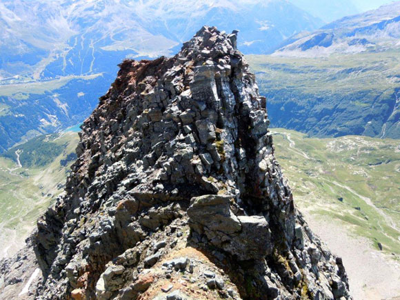 Pizzi dei Piani - In discesa, l'intaglio