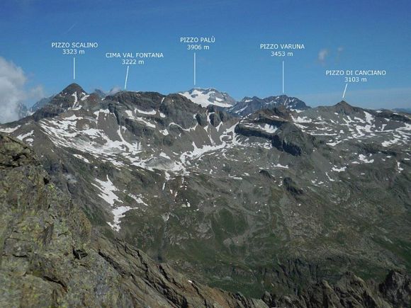 Pizzo Calino - Panorama verso N