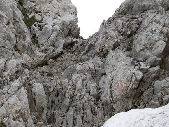 Pizzo Camino Camuno - Vista dal basso sulla forcella